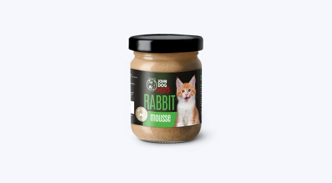 Karma mokra dla kociąt John Dog for Cats MUS 100g - królik Karma mokra dla kociąt John Dog for Cats MUS 100g - królik