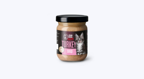 Karma mokra dla kociąt John Dog for Cats ZUPA 100g - indyk