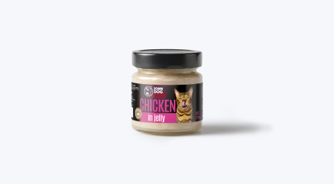 Karma mokra dla kotów John Dog for Cats Galaretka 170g - kurczak