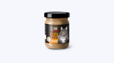 Karma mokra dla kotów John Dog for Cats MUS 100g - kaczka Karma mokra dla kotów John Dog for Cats MUS 100g - kaczka