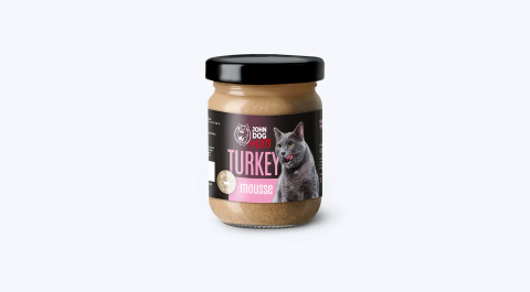 Karma mokra dla kotów John Dog for Cats MUS indyk 100g Karma mokra dla kotów John Dog for Cats MUS indyk 100g