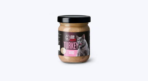 Karma mokra dla kotów John Dog for Cats ZUPA 100g - indyk Karma mokra dla kotów John Dog for Cats ZUPA 100g - indyk