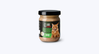 Karma mokra dla kotów John Dog for Cats ZUPA 100g - królik