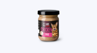 Karma mokra dla kotów John Dog for Cats ZUPA 100g - kurczak
