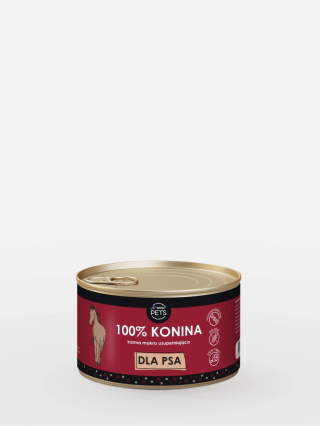 Karma mokra dla psa BARF KONINA 100% mięsa szkieletowego (Gramatura: 410 g)