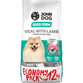 Karma sucha małe rasy John Dog Good Form. Cielęcina z jagnięciną – 12 kg