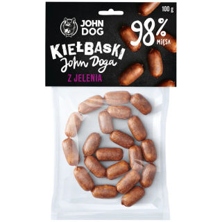 Kiełbaski z jelenia dla psa John Dog 100g