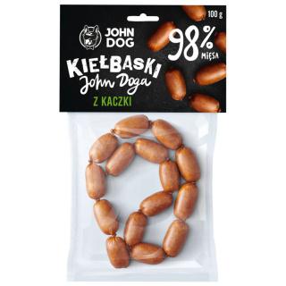 Kiełbaski z kaczki dla psa John Dog100g