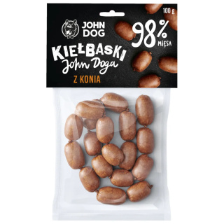 Kiełbaski z konia dla psa John Dog 100g