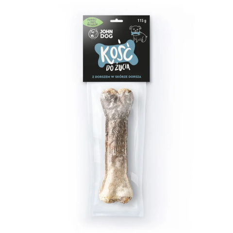 Kość do żucia w skórze dorsza John Dog – 17 cm Kość do żucia w skórze dorsza John Dog – 17 cm
