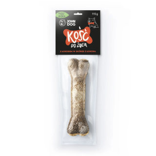 Kość do żucia w skórze z łososia John Dog – 17 cm