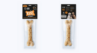 Kość do żucia z dodatkiem żwacza i penisa wołowego John Dog - 12 cm