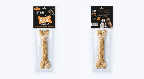 Kość do żucia z dodatkiem żwacza i penisa wołowego John Dog - 12 cm Kość do żucia z dodatkiem żwacza i penisa wołowego John Dog - 12 cm