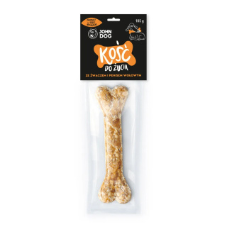 Kość do żucia z dodatkiem żwacza i penisa wołowego John Dog – 17 cm