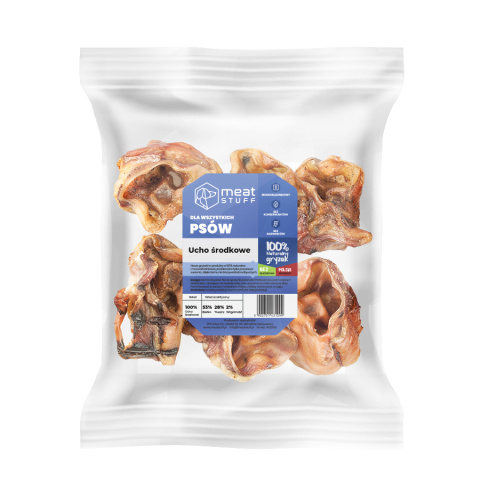 Meat Stuff Ucho środkowe wieprzowe 3 szt Meat Stuff Ucho środkowe wieprzowe 3 szt