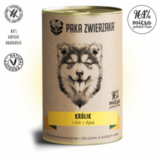 Paka Zwierzaka Karma mokra Królik i dzik z dynią 400g