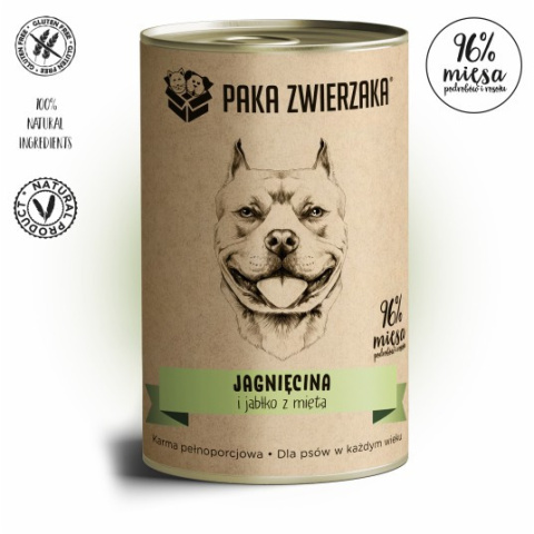Paka Zwierzaka Karma mokra Jagnięcina i jabłko z miętą 400g Paka Zwierzaka Karma mokra Jagnięcina i jabłko z miętą 400g