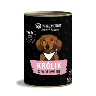 Paka Zwierzaka Karma mokra Seven Heaven Królik z wołowiną (RabbitBeef) 400g