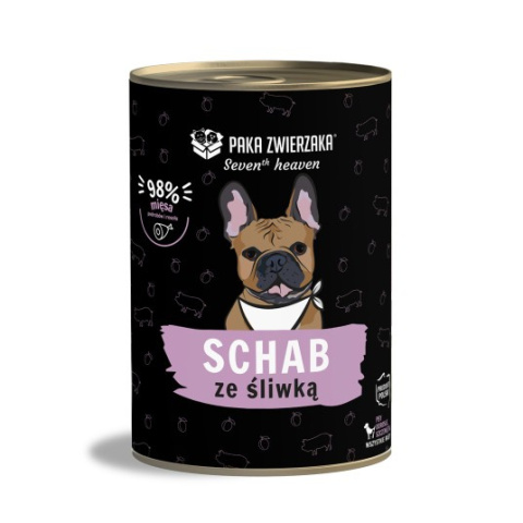 Paka Zwierzaka Karma mokra Seven Heaven Schab ze śliwką (Pork&Plum) 400g Paka Zwierzaka Karma mokra Seven Heaven Schab ze śliwką (Pork&Plum) 400g