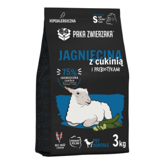 Paka Zwierzaka Karma sucha Jagnięcina z cukinią "S" 3kg