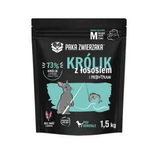 Paka Zwierzaka Karma sucha Królik z łososiem "M" 1,5kg