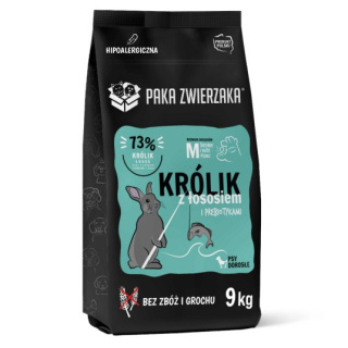 Paka Zwierzaka Karma sucha Królik z łososiem "M" 9 kg