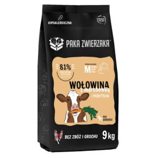 Paka Zwierzaka Karma sucha Wołowina z marchewką "M" 9kg