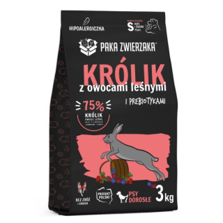 Paka Zwierzaka Karma sucha Królik z owocami leśnymi "S" 3 kg