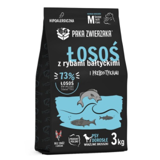 Paka Zwierzaka Karma sucha Łosoś z rybami bałtyckimi "M" 3 kg