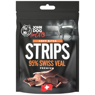 Paski John Dog for Cats Soft. Cielęcina szwajcarska – 95% 45g