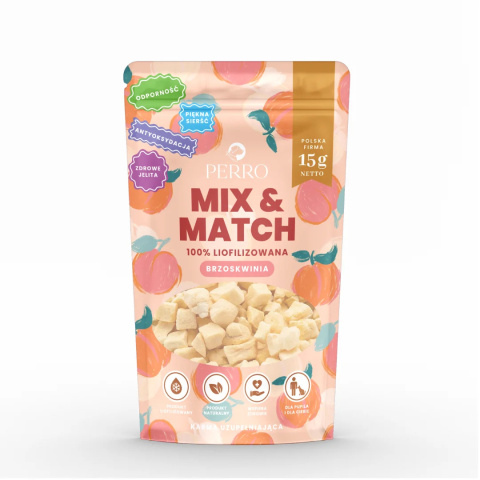 MIX & MATCH Brzoskwinia Przysmaki liofilizowane 15g MIX & MATCH Brzoskwinia Przysmaki liofilizowane 15g