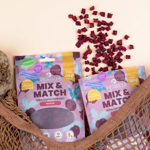 Perro MIX & MATCH Burak Przysmaki liofilizowane 20g Perro MIX & MATCH Burak Przysmaki liofilizowane 20g