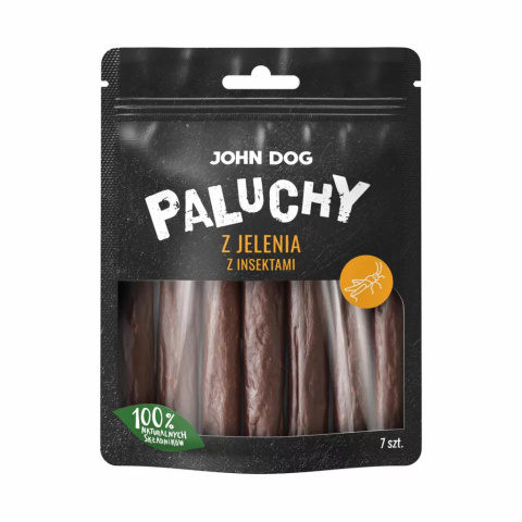 Przysmak dla psa Paluchy z jelenia z insektami 7 szt.