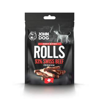 Rurki John Dog Soft. Wołowina szwajcarska – 93% 90 g