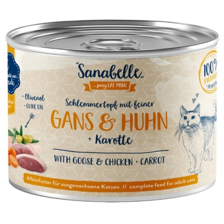 Sanabelle Gęś, kurczak i marchew puszka 180g Sanabelle Gęś, kurczak i marchew puszka 180g