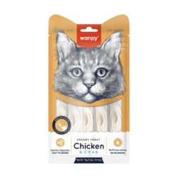 WANPY KOT 70g KREM Z KURCZAKIEM I KRABEM 5*14g tubka