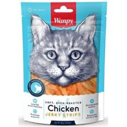 Wanpy Chicken Jerky Strips miękkie paseczki z kurczaka dla kotów 80g