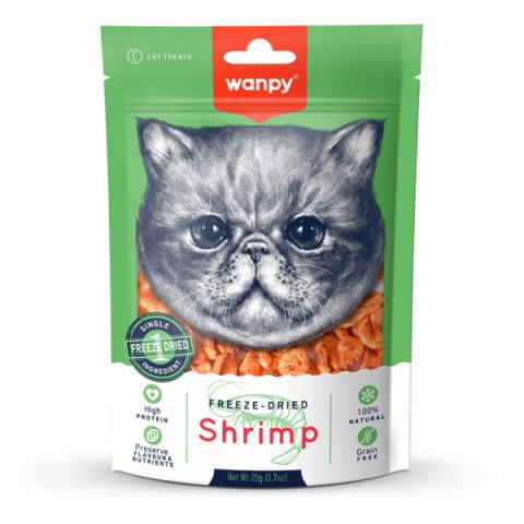 Wanpy suszone krewetki dla kotów 80g Wanpy suszone krewetki dla kotów 80g