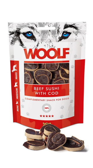Woolf PRZYSMAK BEEF SUSHI WITH COD 100 G wołowina i dorsz