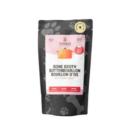 YDOLO Bone Broth Beef - bulion kolagenowy z kości wołowych dla psów i kotów 230 ml