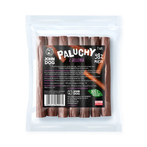 john Dog Przysmak dla psa paluch z jelenia John Dog – 7 szt. john Dog Przysmak dla psa paluch z jelenia John Dog – 7 szt.