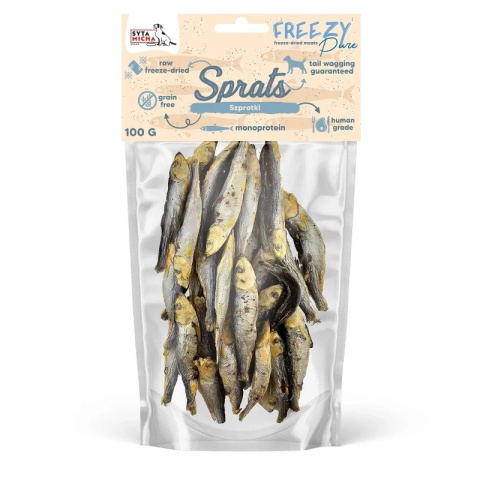 100% liofilizowane szprotki dla psa 100g FREEZY Pure 100% liofilizowane szprotki dla psa 100g FREEZY Pure