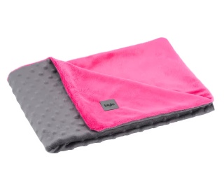 Biglo Minky Blanket Pink - miękki, polarowy kocyk dla psa i kota, różowy S 70x50 cm
