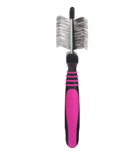 Blovi Small Duo Flex Slicker - dwustronna, elastyczna szczotka pudlówka, mała Blovi Small Duo Flex Slicker - dwustronna, elastyczna szczotka pudlówka, mała