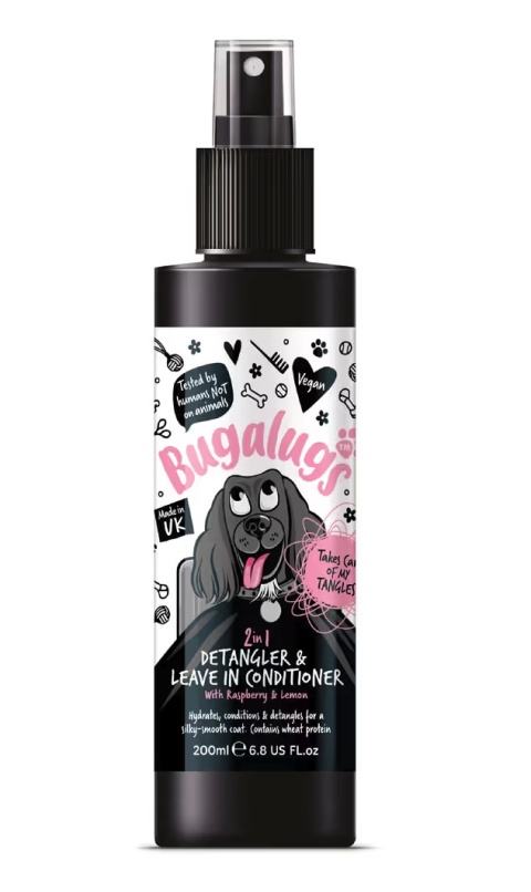Bugalugs 2in1 Detangler & Leave in Conditioner 200ml - odżywka ułatwiająca rozczesywanie dla psa, zapach maliny z cytryną Bugalugs 2in1 Detangler & Leave in Conditioner 200ml - odżywka ułatwiająca rozczesywanie dla psa, zapach maliny z cytryną