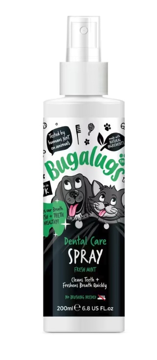 Bugalugs Dental Care Spray 200ml - spray do zębów dla psa i kota, nie wymagający szczotkowania