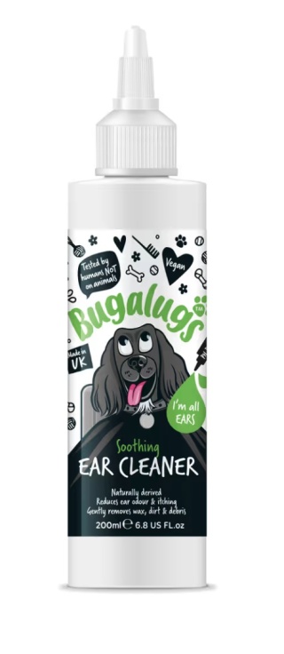 Bugalugs Ear Cleaner 200ml - delikatny płyn do czyszczenia uszu psa i kota