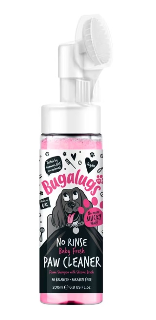 Bugalugs No Rinse Baby Fresh Paw Cleaner 200ml - pianka do czyszczenia łap psa, bez spłukiwania, zapach pudrowy