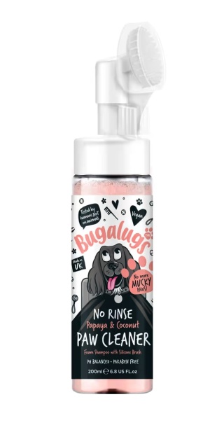 Bugalugs No Rinse Papaya & Coconut Paw Cleaner 200ml - pianka do czyszczenia łap psa, bez spłukiwania, owocowa