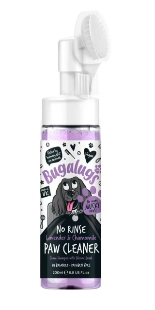 Bugalugs No Rinse Lavender & Chamomile Paw Cleaner 200ml - pianka do czyszczenia łap psa, bez spłukiwania, lawenda z rumiankiem